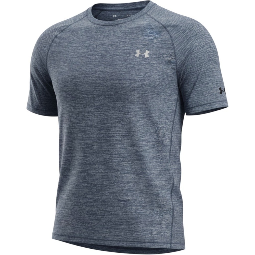 Under Armour Tech Tee Lot of 2 Mens Large Blue Polyester Athletic Loose Fit NWT